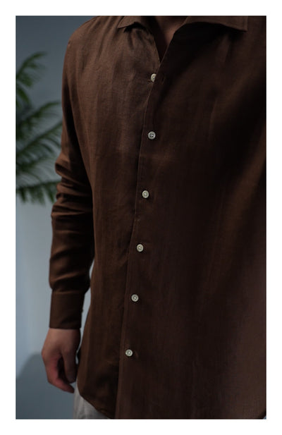 Camisa Ejecutiva de Lino Hombre - Cuello Clásico Manga Larga Transpirable - Image 11