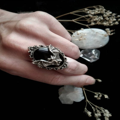 Anillo de Gema Negra Murciélago - Image 10