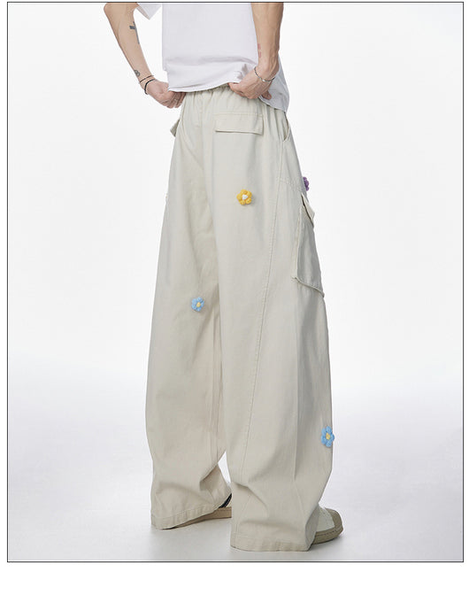 Pantalones de Trabajo Retro Multi-bolsillos Corte Recto Unisex - Image 19