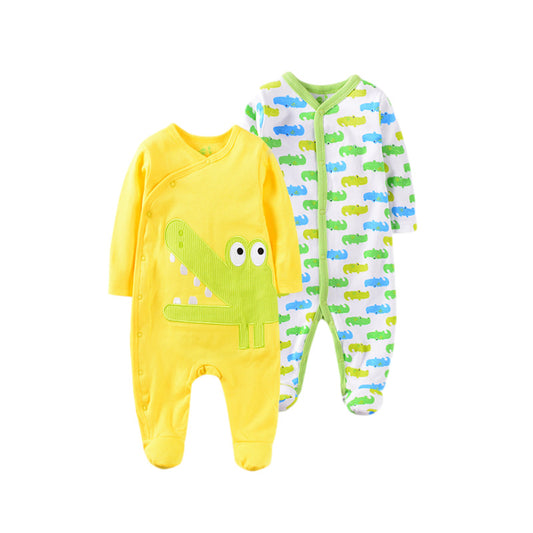 Pijama Enterizo de Algodón para Bebé 0-12 Meses con Bordados Animados