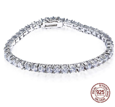 Pulsera de Plata S925 Cadena de Tenis 17-19cm Largo Ajustable - Image 7
