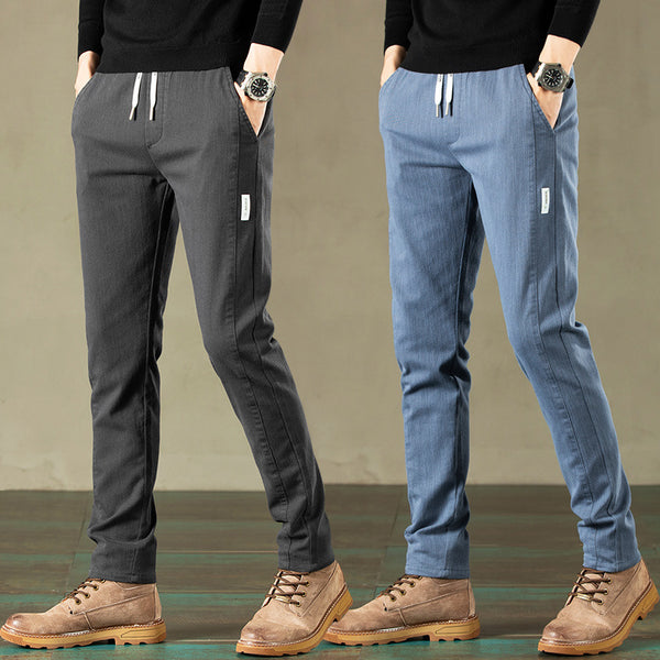 Pantalones Deportivos Rectos Elásticos para Hombre