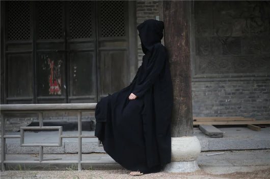 Abrigo Largo Cortavientos de Algodón y Lino para Mujer - Image 10