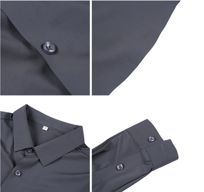 Camisa Slim Fit Coreana de Manga Larga con Elastano para Hombre - Image 12
