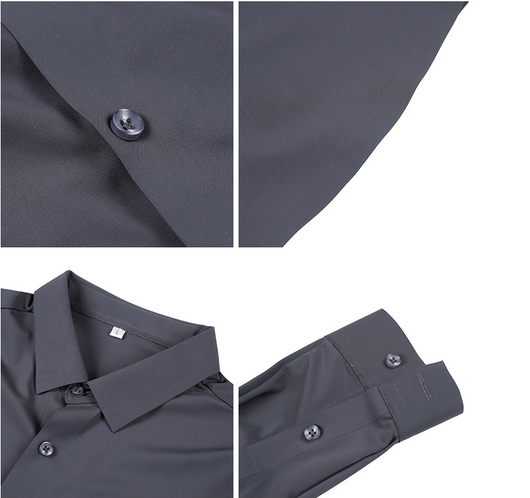 Camisa Slim Fit Coreana de Manga Larga con Elastano para Hombre - Image 12