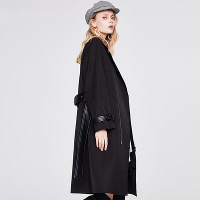 Abrigo Tipo Trinchera de Diseño Premium con Detalles Contrastantes para Mujer - Image 10