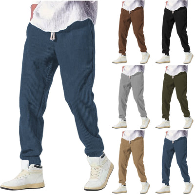 Pantalones Casuales Deportivos Tipo Waffle Gruesos para Otoño Invierno - Image 19
