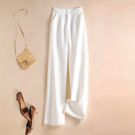 Pantalones Anchos de Cintura Alta en Gasa - Estilo Casual Elegante - Image 11