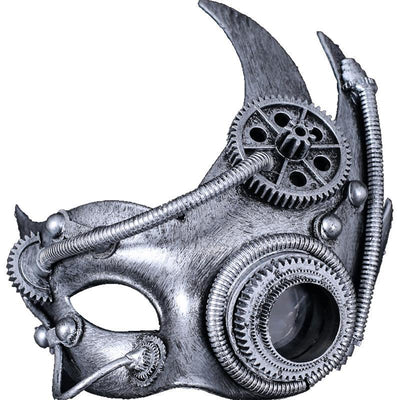 Máscara Steampunk Mecánica Retro Media Cara - Image 3