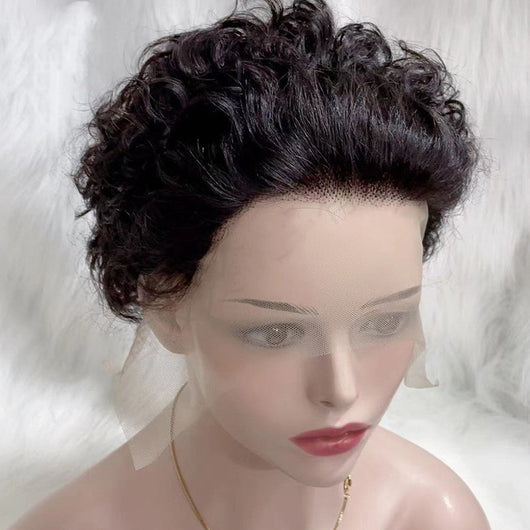 Peluca Frontal de Encaje Integral Tejida a Mano con Cabello Natural - Image 8