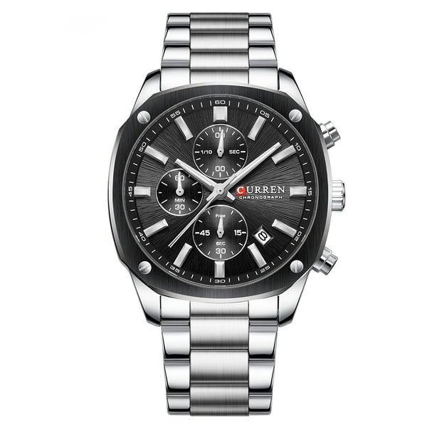 Reloj Empresarial Impermeable para Hombre con Seis Agujas y Calendario - Image 3