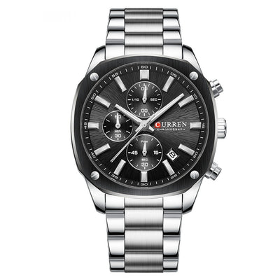 Reloj Empresarial Impermeable para Hombre con Seis Agujas y Calendario - Image 3