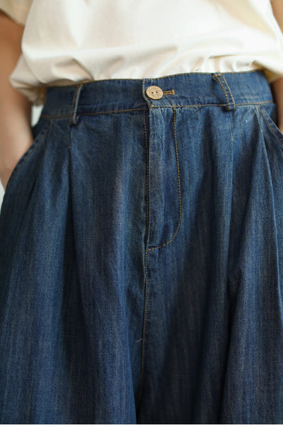 Pantalón Cropped Ancho de Tencel y Algodón para Tallas Grandes - Image 11