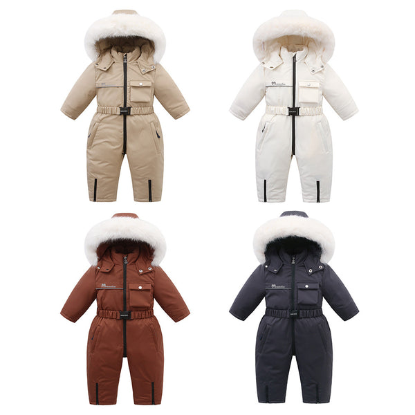 Traje de Esquí Infantil con Forro Polar para Otoño e Invierno