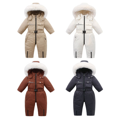 Traje de Esquí Infantil con Forro Polar para Otoño e Invierno