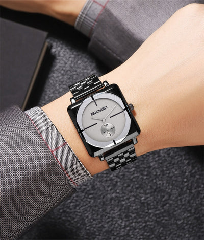 Reloj de Acero Cuadrado con Subdial de Segundos - Movimiento de Cuarzo - Image 13