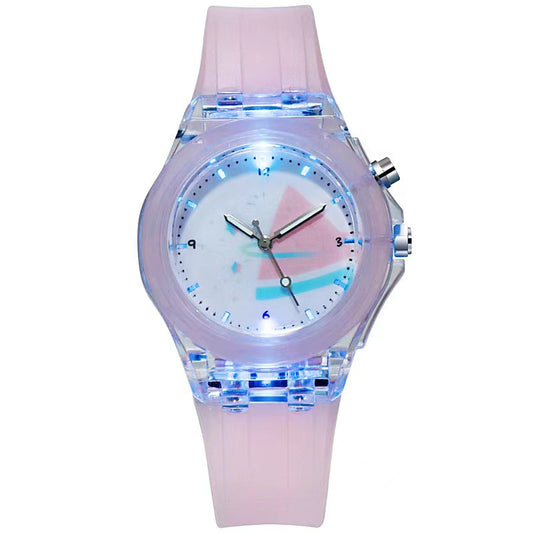 Reloj Infantil de Silicona con Luz y Patrón de Frutas - Image 2