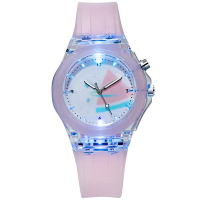 Reloj Infantil de Silicona con Luz y Patrón de Frutas - Image 2