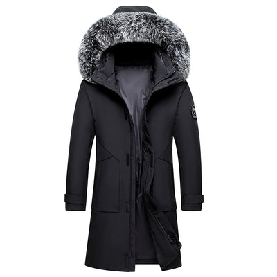 Abrigo Acolchado Hombre con Cuello de Piel de Zorro - Impermeable y Cálido - Image 2