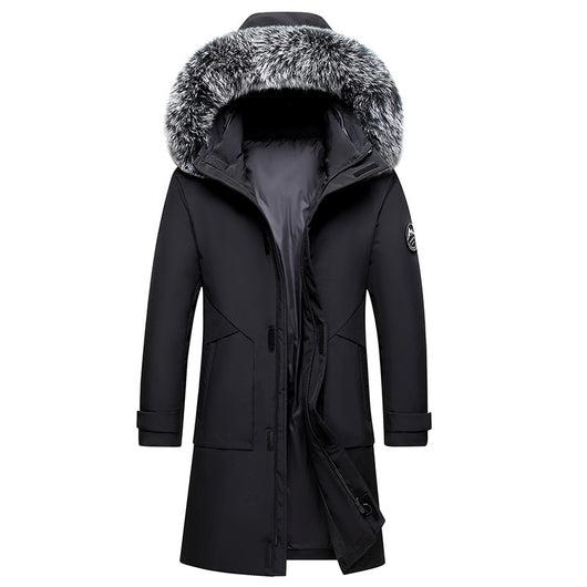 Abrigo Acolchado Hombre con Cuello de Piel de Zorro - Impermeable y Cálido - Image 2