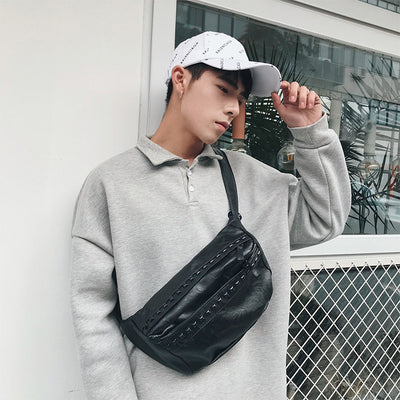 Mochila Urbana de Un Hombro con Diseño Diagonal para Hombre - Image 13