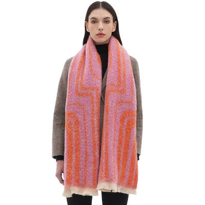 Bufanda Chal Tejida Jacquard Otoño Invierno Europeo Americano - Image 5