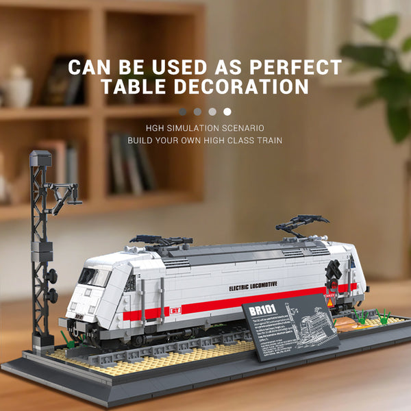Tren a Vapor Modelo Estático - Puzzle de Bloques de Construcción