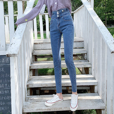Jeans Cintura Alta Mujer Estilo Otoño - Image 2