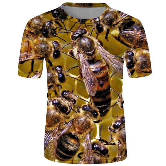 Camiseta Hombre Cuello Redondo Estampado Miel - Image 6