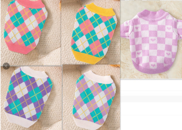 Cardigan Tejido a Rayas para Perros - Suéter Cómodo y Elegante