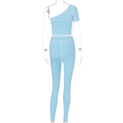 Conjunto Deportivo Asimétrico para Yoga y Fitness - Image 24