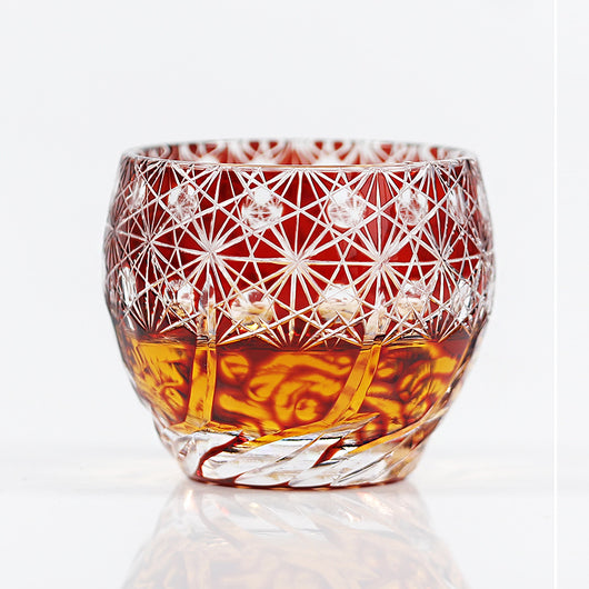 Juego de Copas de Cristal Edo Kiriko Coloreado - Image 9