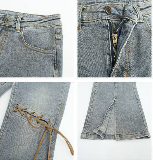 Pantalones Vaqueros Flare Rotos para Mujer - Estilo Street Trendy - Image 12