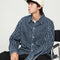 Camisa Denim a Rayas Efecto Vintage Manga Larga
