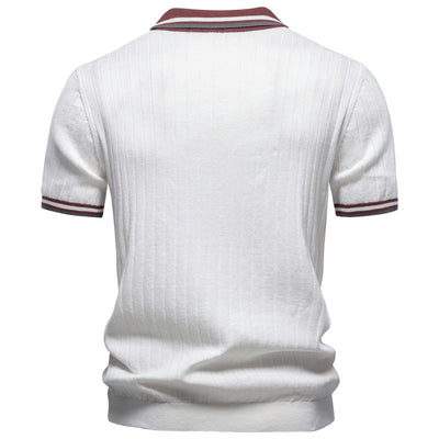 Polo Ejecutivo Bicolor de Manga Corta para Hombre - Image 19