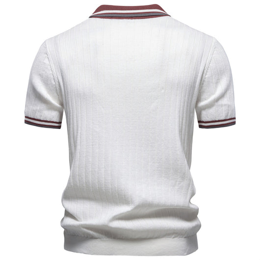 Polo Ejecutivo Bicolor de Manga Corta para Hombre - Image 19