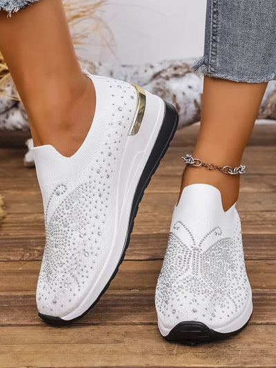 Zapatos de Tacón Cuña Verano para Mujer con Strass y Punta Redonda - Image 18