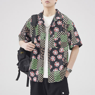 Camisa Hawaiana Retro Seersucker de Manga Corta para Hombre - Image 3