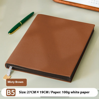 Cuaderno de Cuero Suave con Patrón Litchi - Image 2