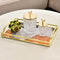 Mesita de Centro Rectangular con Almacenamiento y Bandeja Decorativa