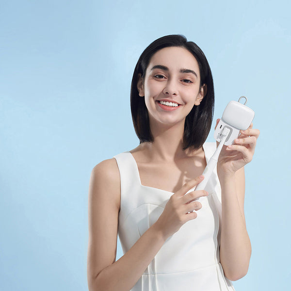 Cepillo de Dientes Eléctrico Doble Cabezal con Desinfectador UV Inteligente