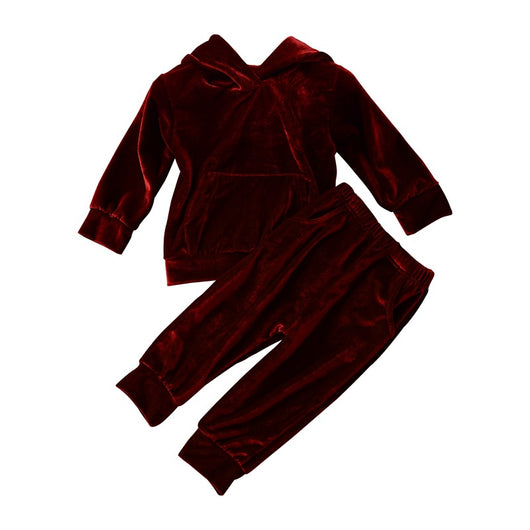 Traje Infantil de Terciopelo Dorado con Capucha y Orejas de Conejo - Image 5