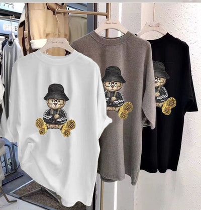 Camiseta Suelta Estilo Coreano Manga Corta para Mujer - Image 12