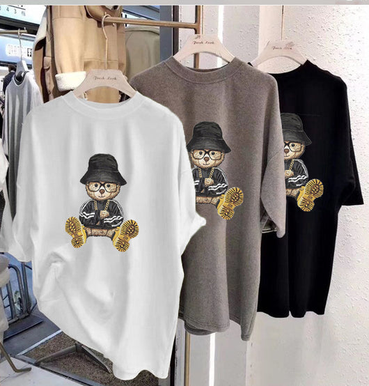 Camiseta Suelta Estilo Coreano Manga Corta para Mujer - Image 12