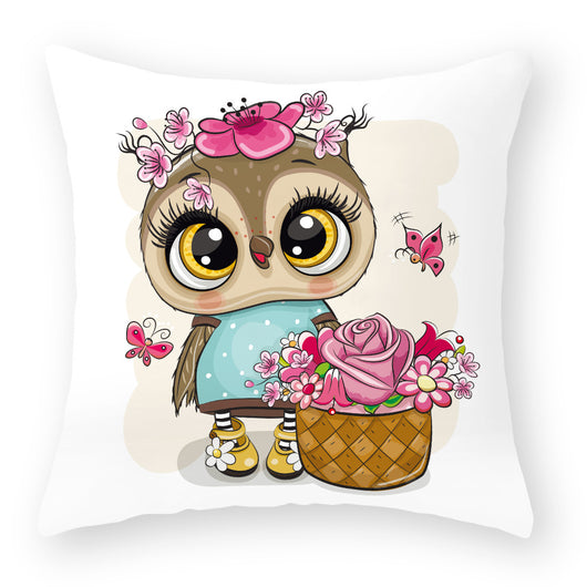 Funda de Almohada Suave con Diseño de Búho Melocotón - Image 32