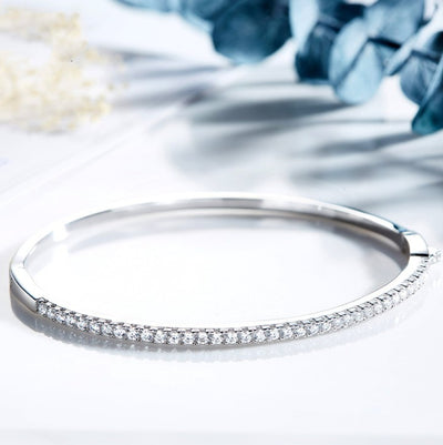 Pulsera Semirrígida de Moissanita en Oro Blanco 18K para Mujer - Image 4