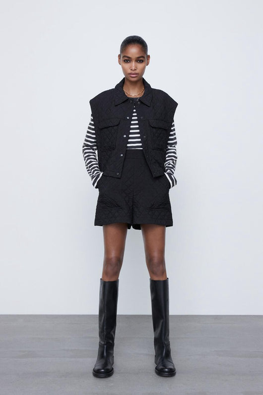 Shorts de Cintura Alta en Algodón Puro - Estilo Casual y Cómodo - Image 5