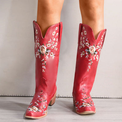 Botas Vaqueras Vintage con Bordados de Caña Alta - Image 9