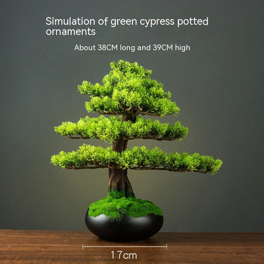 Bonsái Artificial de Pino Verde con Fuente - Decoración Feng Shui para Hogar y Oficina - Image 12