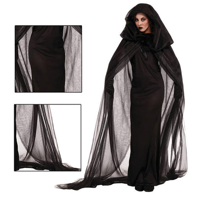 Disfraz de Bruja Gótica Largo Negro - Vestido de Vampira para Halloween y Día de Muertos - Image 11
